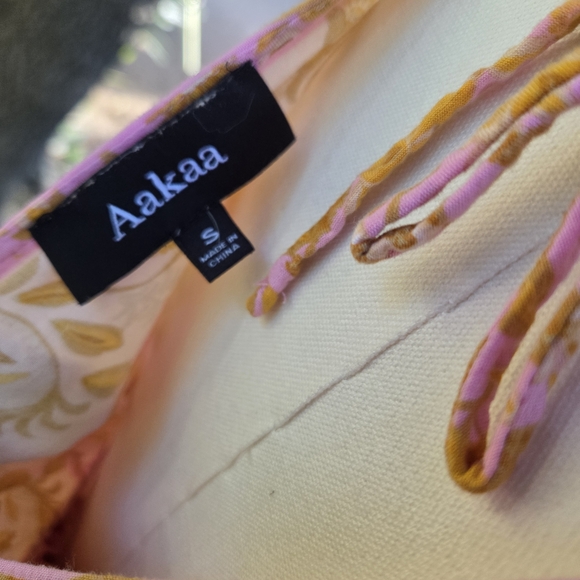 Anthropologie Aakaa Floral Pink and Orange Women's Top - Picture 4 of 6